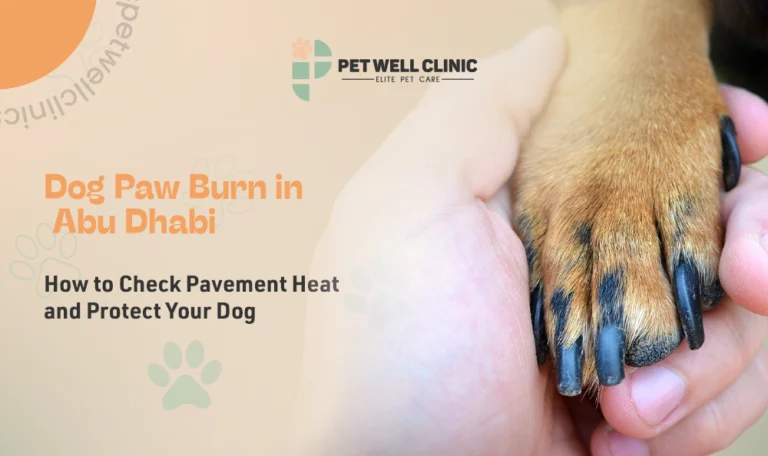 dog paw burn Abu Dhabi