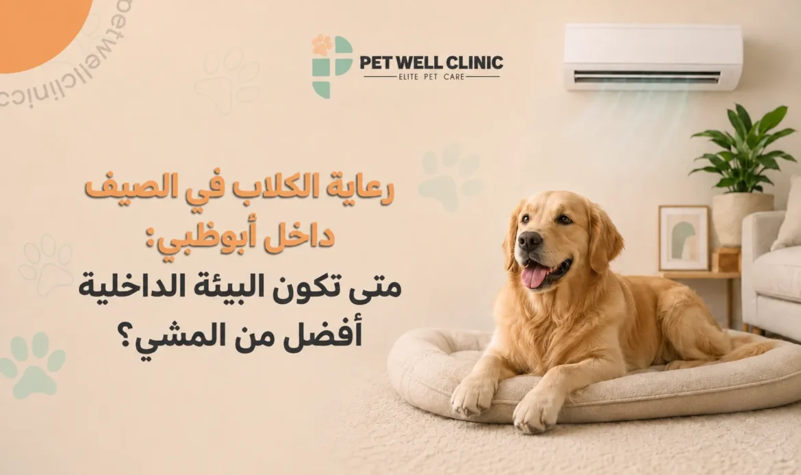 رعاية الكلاب في الصيف أبوظبي