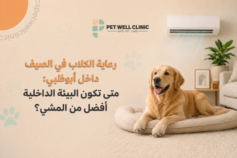 رعاية الكلاب في الصيف أبوظبي